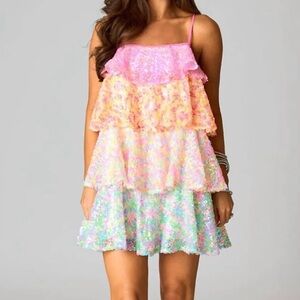 Buddy Love Pastel Layered Mini Dress